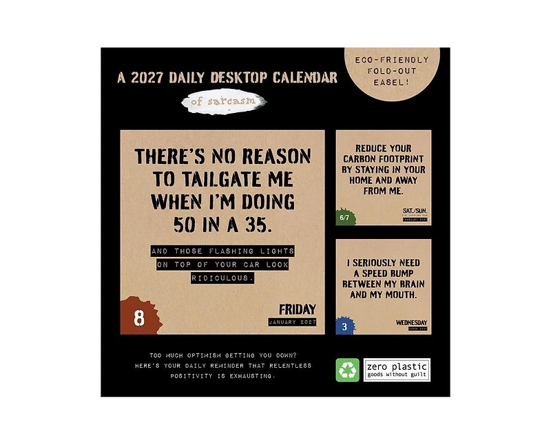 Tf Publishing Paper Goods 2027 Anti Affirmations/Daily Sarcasm Daily Desktop Calendar