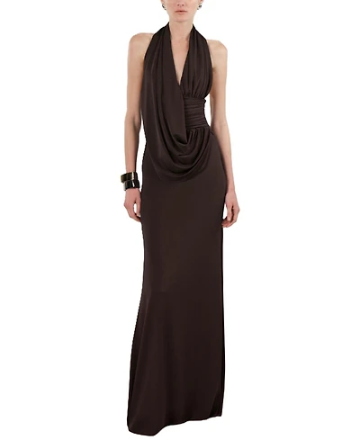Nocturne Women's Draped Halter Neck Maxi Dress
