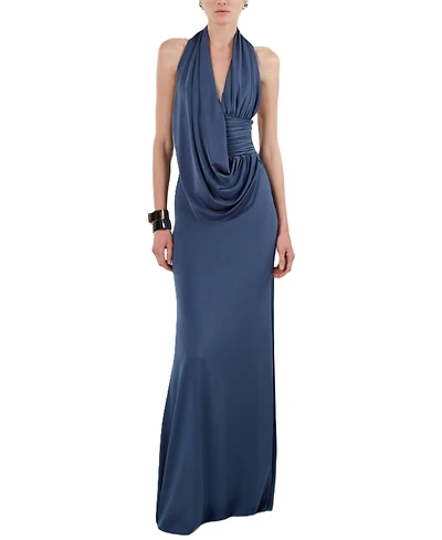 Nocturne Women's Draped Halter Neck Maxi Dress