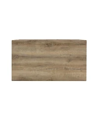 Streamdale Furniture Mdf Coffee Table with Carved Wood Grain and Multi-Storage Compartments