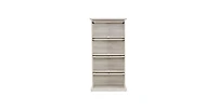 Flynama 4-Tier Tempered Glass Display Cabinet Flip-Up Door Household Collectible Toy Book Storage Showcase Cabinet
