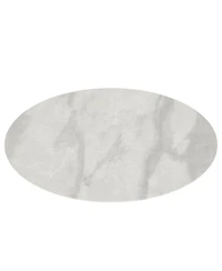 Streamdale Furniture 36'' Round Marble Design Tempered Glass Tabletop
