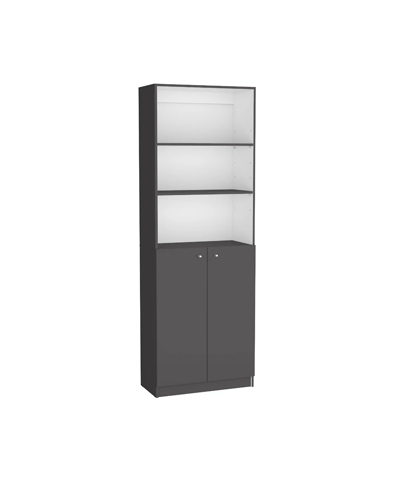 Flynama Modern 2 Door Bookcase with Shelves