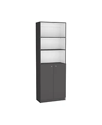 Flynama Modern 2 Door Bookcase with Shelves
