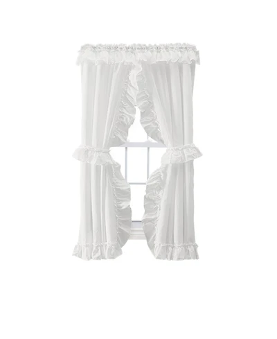 Ellis Curtain 70percentage Polyester 30percentage Cotton Stacey Ruffled Prscilla Curtain Panel Pairs With Tiebacks
