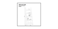 Flynama 5-Tier Rubber Wood Frame Ladder Bookshelf Multi-Layer Home Living Room Kitchen Storage Rack