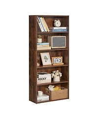 Flynama 53 Inch Narrow 5-Tier Adjustable Shelf Corner Bookshelf