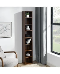 Flynama 70.9 Inch 8-Tier Detachable Adjustable Slim Media Storage Tower Home Narrow Bookcase