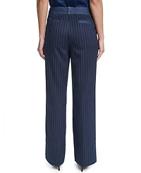 Karl Lagerfeld Paris Petite Mid-Rise Straight-Leg Pants