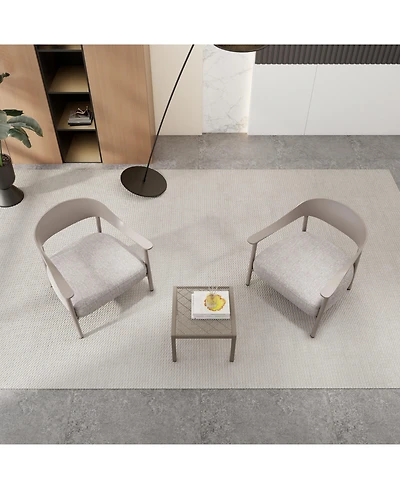 Mondawe Outdoor Accent Chair Set with Coffee Table