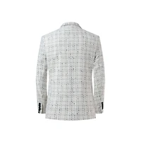 Elie Balleh Men's Slim Fit Plaid Boucle Sport coat