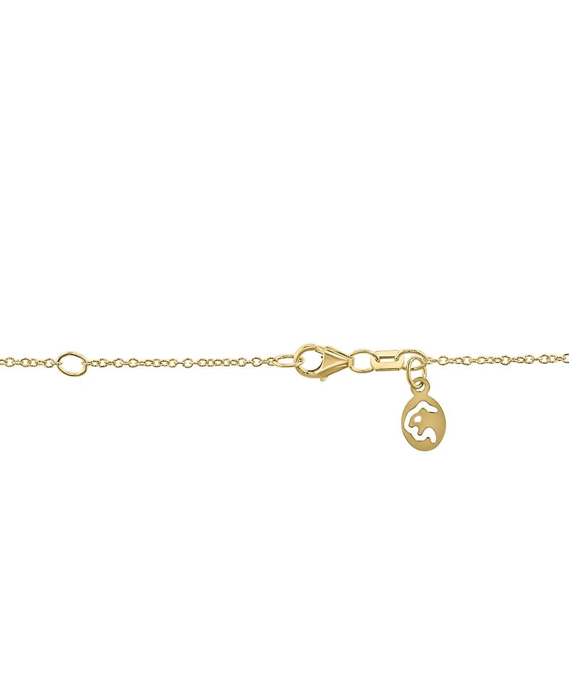 Effy Collection Sapphire (3/4 ct. t.w.) & Diamond (1/6 ct. t.w.) Pendant Necklace in 14k Yellow Gold