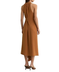 Reiss Women's Drape-Detail Sleeveless Midi Dress