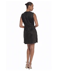 Maggy London Women's Sleeveless Suede Mini Dress