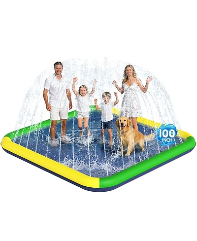 Aofar Splash Pad Sprinkler Mat Outdoor Summer Fun