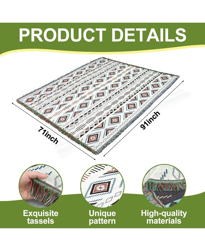 Aofar 91"x 71" Picnic Blanket Beach Camping Sandproof Waterproof