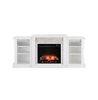Augusta Home Gallatin Criss-Cross Electric Fireplace w/ Bookcases