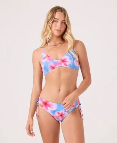 Roxy Womens Hibiscus Daze Athletic Triangle Bikini Top Haze Lace Swim Bottoms