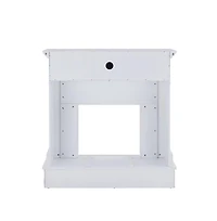 Augusta Home Jacksdale Criss-Cross Electric Media Fireplace w/ Faux Stone