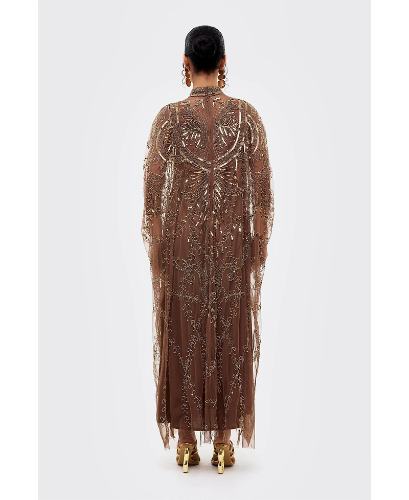Beauut Women's Embellished Sequins Gown