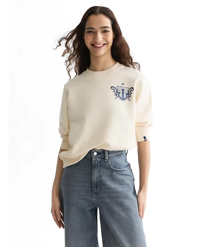 Scotch & Soda Women's Chest Artwork Regular-Fit Sweatshirt