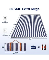 Aofar Picnic Blanket Waterproof Beach Mat Outdoor Camping Travel 80"x60"