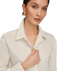 Donna Karan New York Women's Long-Sleeve Button-Up Shirt