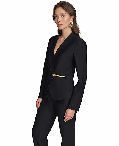 Donna Karan New York Women's Collarless Wrap Jacket