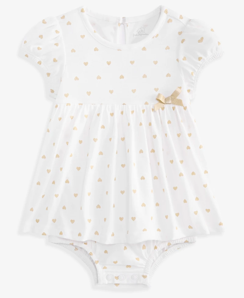 First Impressions Baby Girls' 0M-24M Heart-Print Skirted Sunsuit, Macy's Exclusive