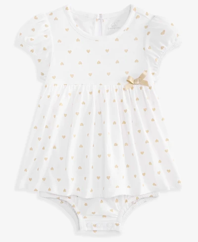 First Impressions Baby Girls' 0M-24M Heart-Print Skirted Sunsuit, Macy's Exclusive