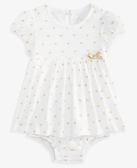 First Impressions Baby Girls' 0M-24M Heart-Print Skirted Sunsuit, Macy's Exclusive