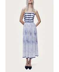 Nocturne Women's Bow Detail Strapless Midi Dress