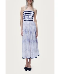 Nocturne Women's Bow Detail Strapless Midi Dress