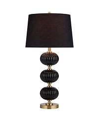 Possini Euro Design Possini Euro Grace 30" High Black Glass Table Lamp with Dimmer