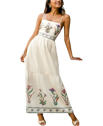 Cupshe Women's Flowerbed Floral Maxi Beach Dress