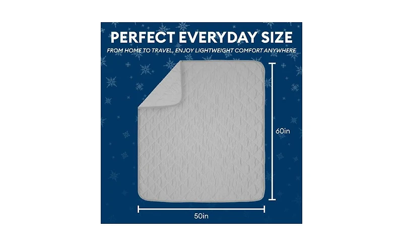Therapedic 50" x 60" Light Grey Cooling Throw
