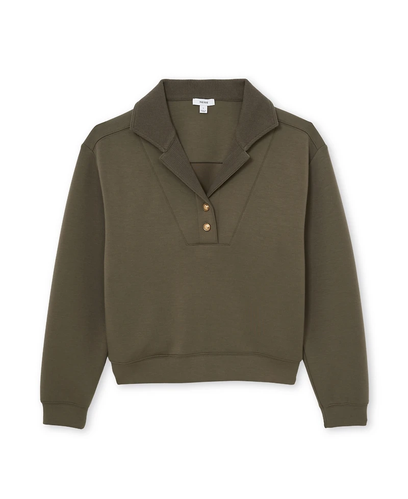 Reiss Women's Bella Button Sweat