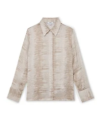 Reiss Women's Annie Snake Print Shirt