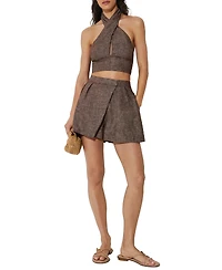 Reiss Women's Serena Linen Co-Ord Shorts