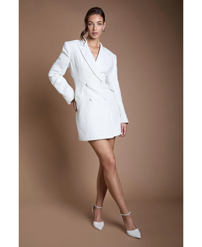 Coast Women's Bridal Collared Neck Blazer Dress