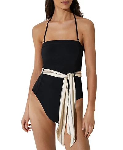 Reiss Women's Etienne Bandeau Printed Swimsuit