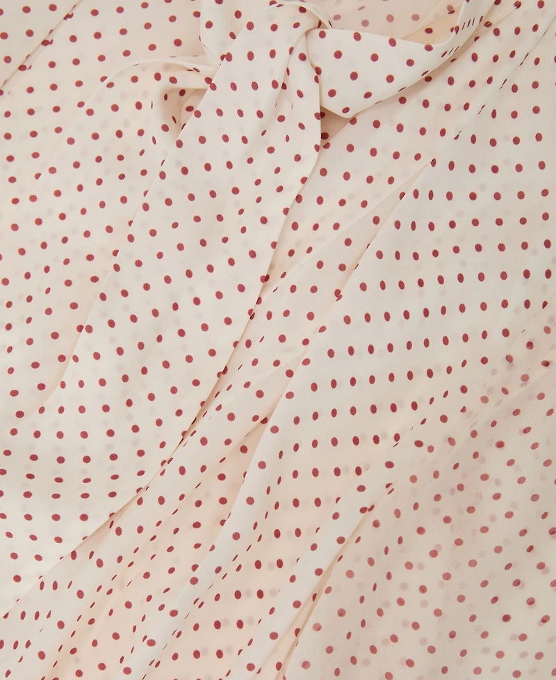 Reiss Women's Dottie Tie Neck Polka Dot Mini Dress