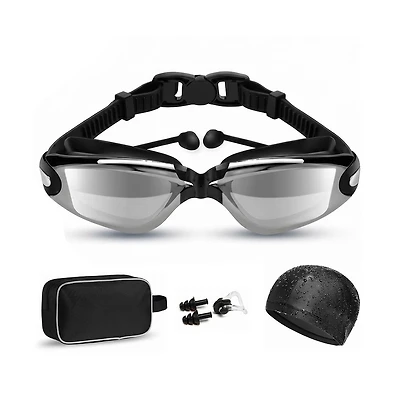 Cowin Swim Goggles Set Anti Fog No Leaking Uv Protection Wide View Hd Pc Mirror