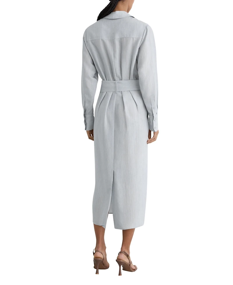 Reiss Women's Gianna Tie Detail Shirt Dress