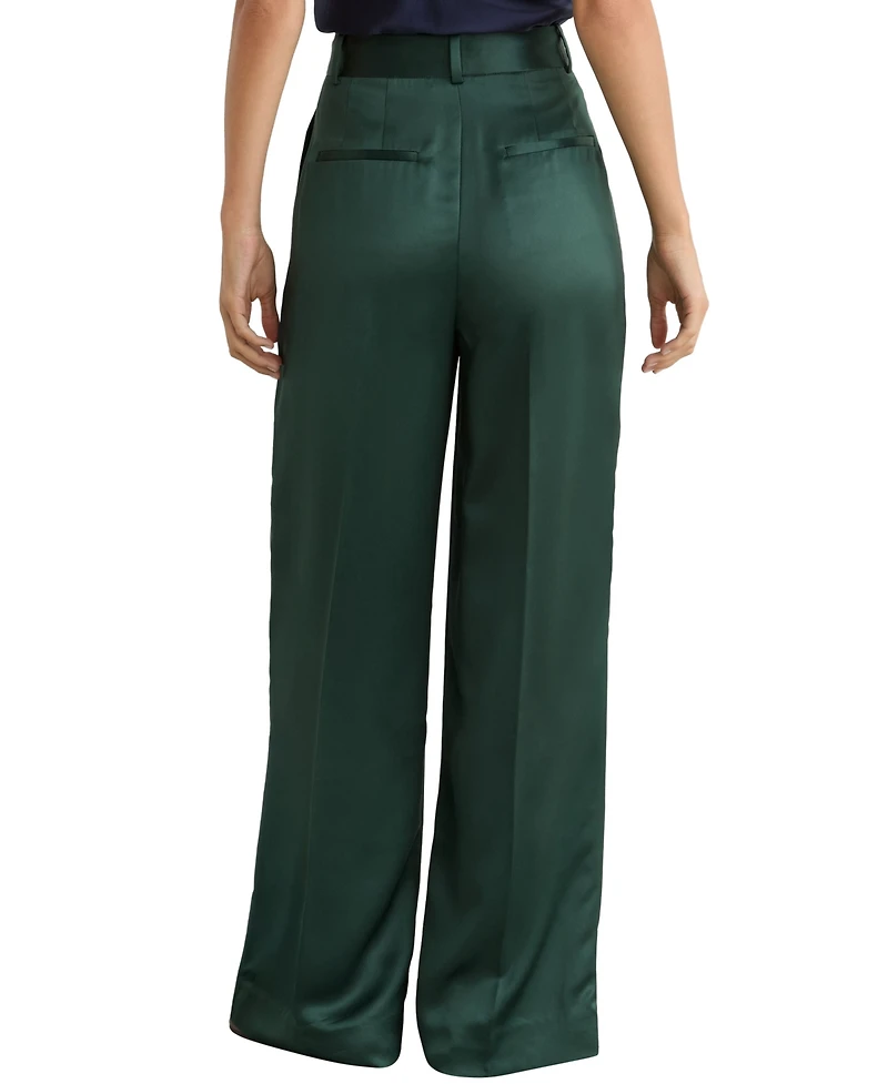 Reiss Women's Zadie Wide Leg Satin Pants
