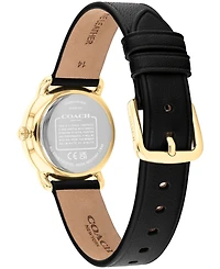 Coach Women's Elliot Black Leather Strap Watch 28mm