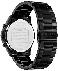 Coach Men's Oliver Black Ip Stainless Steel Bracelet Watch 41mm