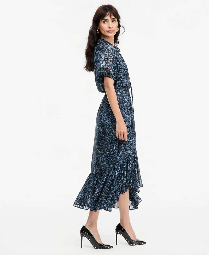 I.n.c. International Concepts Women's Short-Sleeve Printed Midi Dress, Macy's Exclusive