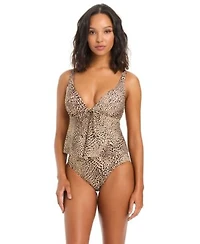 Bar Iii Womens Cant Be Tamed Tunnel Fly Away Tankini Top Hipster Bottoms
