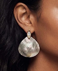 Ettika Gold-Tone Shell Statement Earrings